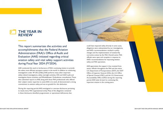 Office of Audit and Evaluation Annual Report – FAA 2